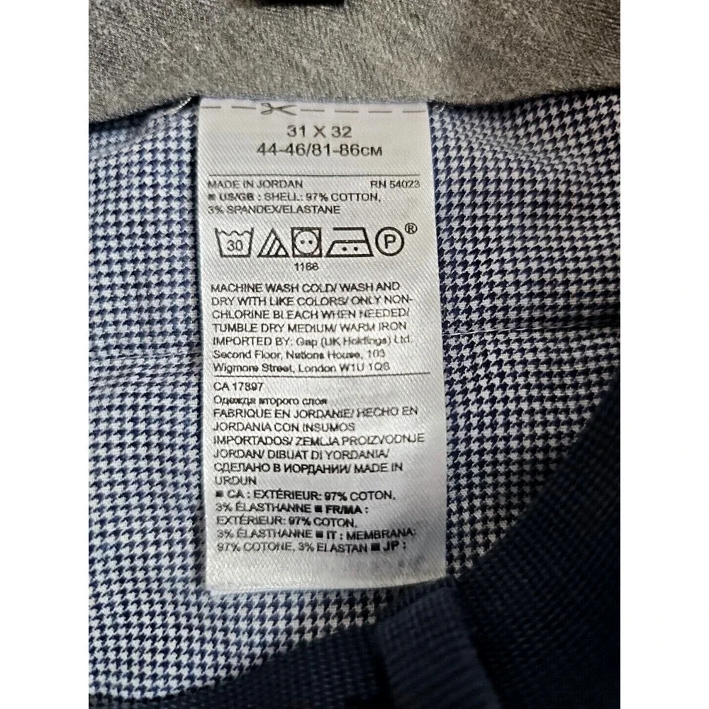 Banana Republic ~Mens 31x32 (32×32)~ Navy Blue Slim Chino Slacks Trousers Pants.